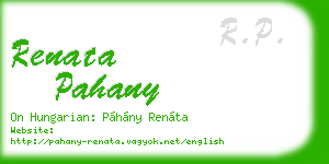 renata pahany business card